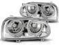 Preview: Design Angel Eyes Scheinwerfer für VW Golf 3 91-97 chrom